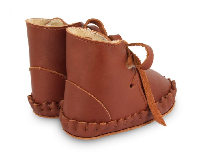 Donsje Baby Schuhe PINA CLASSIC LINING Cognac