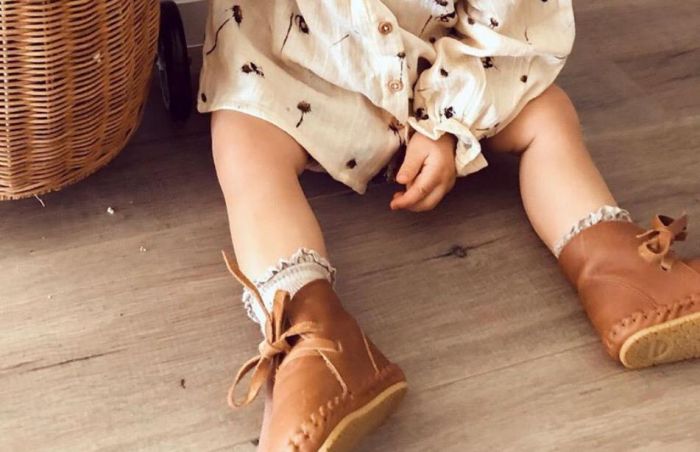 Donsje Baby Schuhe PINA CLASSIC LINING Cognac