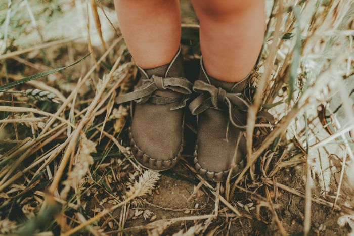 Donsje Baby Schuhe PINA CLASSIC LINING Stone Nubuck